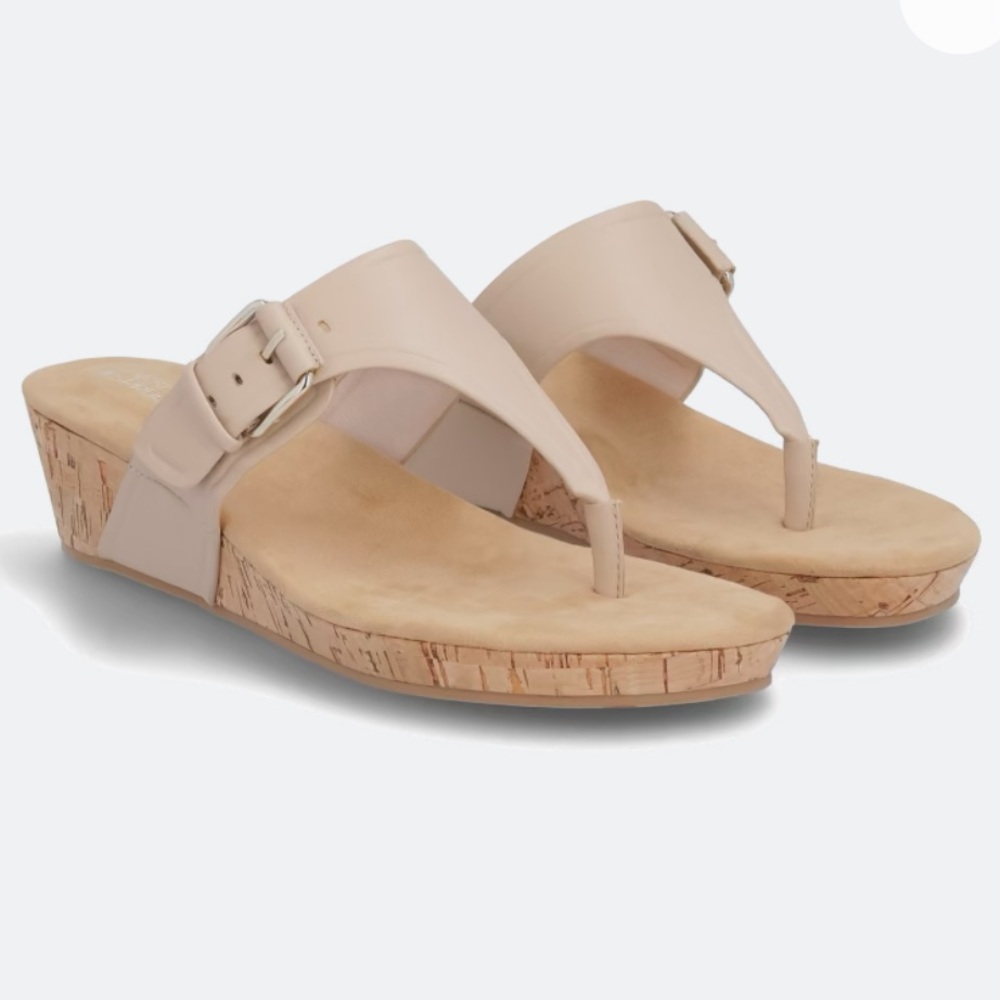 Like New Market & Spruce Stacy Wedge Thong Sandals - Size 11 (Womens)